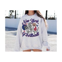 Retro Giant Sweatshirt, Retro New York Football Crewneck, NY Giant Sweatshirt, Vintage New York Football Shirt, New York Fan Gift