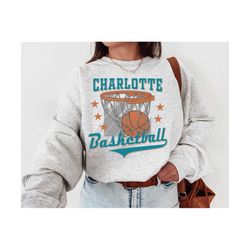 Charlotte Hornet, Vintage Charlotte Hornet Sweatshirt \ T-Shirt, Charlotte Basketball Shirt, Hornets TShirt, Basketball Fan, Retro Charlotte
