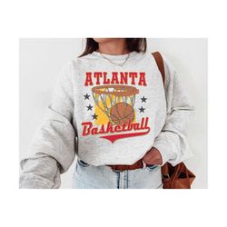 Atlanta Hawk, Vintage Atlanta Hawk Sweatshirt \T-Shirt, Atlanta Basketball Shirt, Hawks Shirt, Basketball Fan Shirt, Retro Hawks Sweatshirt