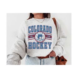 Colorado Avalanch, Vintage Colorado Avalanch Sweatshirt \ T-Shirt, Avalanche Sweater, Avalanche Shirt, Hockey Fan, Retro Colorado Ice Hockey