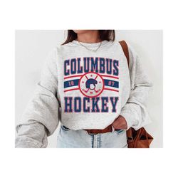Vintage Columbus Blue Jacket Sweatshirt \ T-Shirt, Blue Jackets Sweater, Blue Jackets T-Shirt, Hockey Fan Shirt, Retro Columbus Ice Hockey