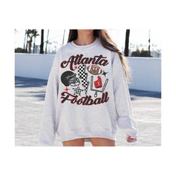 Retro Atlanta Football Crewneck Sweatshirt / T-Shirt, Falcons Sweatshirt, Vintage Atlanta Football Sweatshirt
