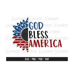 God Bless America SVG, 4th of July SVG, Patriotic SVG, American Svg, Independence Day Svg, God Bless America Cut File