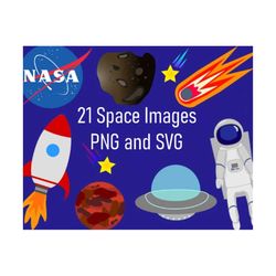 Space Svg, Space Clipart, Space Clipart Bundle, Planets Clipart, Outer Space svg, Planets Svg Clipart, NASA Clipart, NASA Svg, Rocket Svg