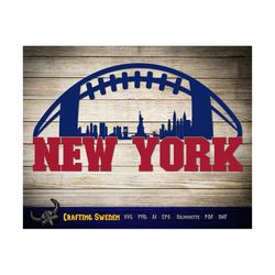 New York Football City Skyline for cutting & - SVG, AI, PNG, Cricut and Silhouette Studio