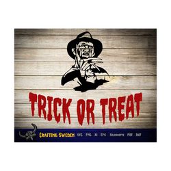 Halloween SVG with Freddy theme - Trick or Treat Cricut File