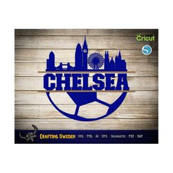 London Chelsea football SVG, PNG, DXF | Great for vinyl cutting, sublimation and laser cutting
