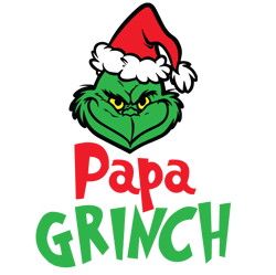 Papa Grinch Face Svg, Grinch Hand Svg, Grinch Svg, Grinch Ornament Svg, Grinch smile Svg Digital Download