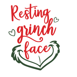 Resting Grinch Face Svg, Grinch Hand Svg, Grinch Svg, Grinch Ornament Svg, Grinch smile Svg Digital Download