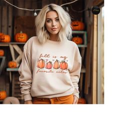 Fall T-shirt,  Fall Is My Favourite Color - Thanksgiving Cute Pumpkin Sweatshirt, Autumn Hoodie, New Boho Fall Sweater,