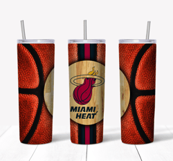 Miami Heat Basketball Tumbler PNG, Tumbler wrap, Straight Design 20oz/ 30oz Skinny Tumbler PNG, Instant download