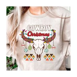 Cowboy Christmas PNG, Western PNG Sublimations, Cowgirl Christmas, Retro Christmas Png, Western Christmas png, Retro Western Christmas