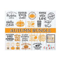 Autumn Bundle svg - dxf - eps - Fall - Autumn - Cut File - Sayings - Fall Sign - Fall Bundle - Silhouette - Cricut - Digital Download