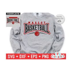 Basketball SVG - Basketball Cut File - Template 0052 - svg - eps - dxf - Silhouette - Cricut Cut File - svg Files - Digital File