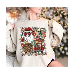 Hippie Christmas Png, Christmas Png, Funny Christmas Sublimation Designs, Santa Hippie Png, Christmas Clip Art, Hippie Christmas Design