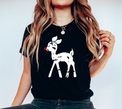 Christmas Rudolph Shirt, Reindeer Shirt for Women,Womens Christmas Shirt,Christmas t-shirt, Reindeer Tee, Rudolph The Re