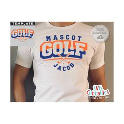 Golf svg Cut File - Golf Team - Golf Template 0015 - svg - eps - dxf - png  - Silhouette - Cricut - Digital Download