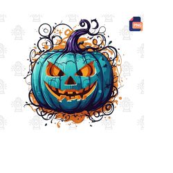 Engage Kids' Creativity with our Kids' Halloween Pumpkin PNG - Sublimation Design, Whimsical Art, Digital Download, Happy Halloween Decor
