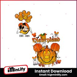 Retro Disneyland Halloween Pumpkin PNG Download File