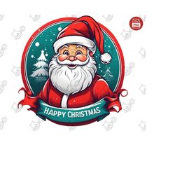 Create Enchanting Christmas Magic with Santa: 'Santa Claus Happy Christmas' - High-Resolution Digital Artwork for Festive Celebrations