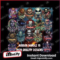 Halloween Horror Character PNG Scary Movie PNG Bundle