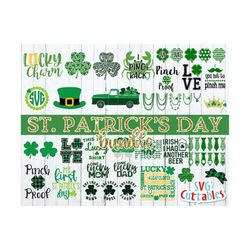 St. Patrick's Day svg Bundle - St. Patrick's day Cut Files - svg - dxf - eps - png - Shamrock - Clover  Silhouette - Cricut - Digital File