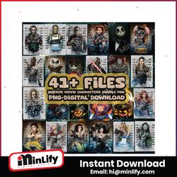 Horror Movie Characters Bundle PNG Instant Download