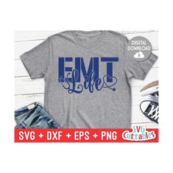 EMT Life svg - EMS - Paramedic - svg - eps - dxf - png - Stethoscope - Silhouette -  Cricut - Cut File
