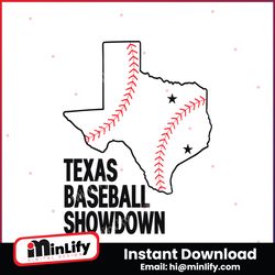 Vintage Texas Baseball Showdown Map SVG Digital Cricut File