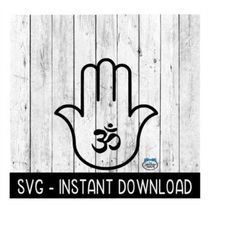 Hamsa Hand SVG, Hand Of Fatima SVG, Arabic Lettering Evil Eye SVG, Instant Download, Cricut Cut Files, Silhouette Cut Files, Download, Print