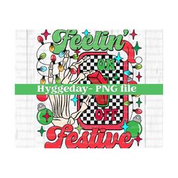 Feelin' Festive PNG, Digital Download, Sublimation, Sublimate, Christmas Lights, Holidays, light switch, skull, skellie, skeleton, checker