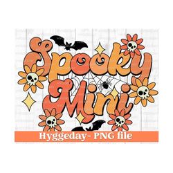 Spooky Mini PNG, Digital Download, Sublimate, Sublimation, witchy, ghost, pumpkin, halloween, cute, pastel, fall, autumn, retro, vintage