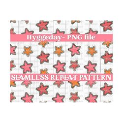 Seamless Rope Stars PNG, Digital Download, Sublimate, Sublimation, Paper, Printable, Americana, Fall, Autumn, Western, Country, Pink, Cute