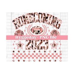 Cow print Homecoming 2023 PNG, DIGITAL Download, Sublimate, sublimate, team spirit, game day, country, western, preppy, varsity, pink