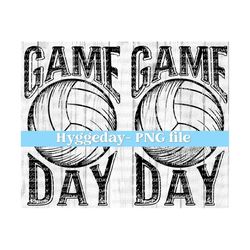 Game Day Png, Sublimate Download, Go team, team spirit, volleyball, one color,