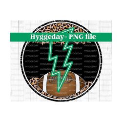 Blank School Spirit PNG, Sublimation Download, team colors, game day, green, football, fall, autumn, cheetah, leopard, neon lightning bolt
