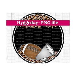 Blank School Spirit PNG, Sublimation Download, team colors, game day, cheer, megaphone, football, fall, autumn, cheetah, leopard,