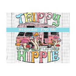 Trippy Hippie PNG, Digital Download, Sublimation, Sublimate, mushrooms, camper, hiking, retro, vintage