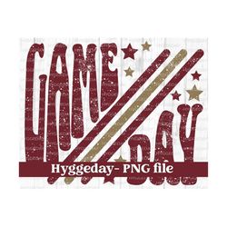 Game Day PNG, Sublimation Download, team colors, game day, football, fall, autumn, vintage, retro, school spirit,