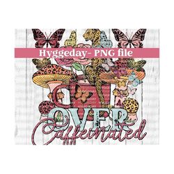 Coffee PNG, Digital Download, Sublimation, Sublimate, Design, printable, spring, floral, butterfly, cheetah, leopard, pastel, coffee