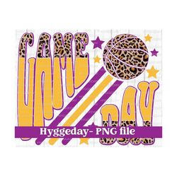 Game Day PNG, Sublimation Download, team colors, game day, basketball, fall, autumn, vintage, retro, school spirit