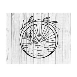 Lake Life SVG DXF PNG, vacation, boho, summer, sun, files for: Cricut, Silhouette, Sublimation