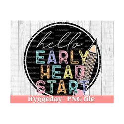 Early Head Start Png, Sublimation Download, back to school, retro, rainbow, tie dye, sublimate,