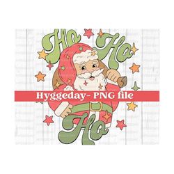 Ho Ho Ho PNG, Digital Download, Sublimation, Sublimate, Christmas, Santa, cute, retro,