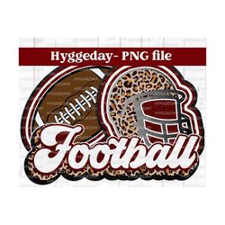 Glitter Football Png, Sublimate Download, team spirit, game day, maroon, black, leopard, cheetah, graphics,