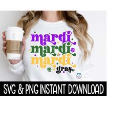 Mardi Gras SVG Files, Mardi Gras Multi Colored SVG, Mardi Gras PNG, Instant Download, Cricut Cut Files, Silhouette Cut File, Download, Print