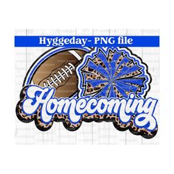 Glitter Homecoming 2022 Png, Sublimate Download, team spirit, game day, royal blue, leopard, cheetah, graphics,