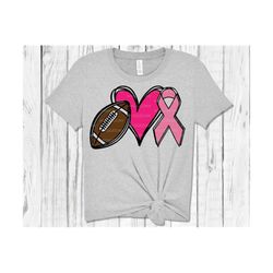 Football with Ribbon SVG DXF PNG, breast cancer awareness, hope, pink ribbon, Files for: Cricut, Sublimate, Silhouette,