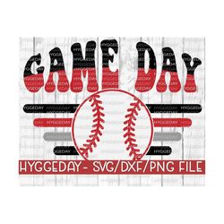 Game Day Baseball SVG DXF PNG, school, team spirit, retro, Files for: Cricut, Sublimate, Silhouette,
