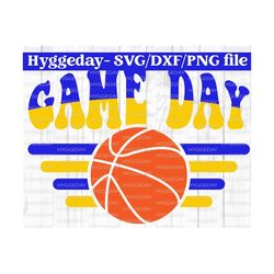 Game Day Basketball SVG DXF PNG, school, team spirit, retro, Files for: Cricut, Sublimate, Silhouette,